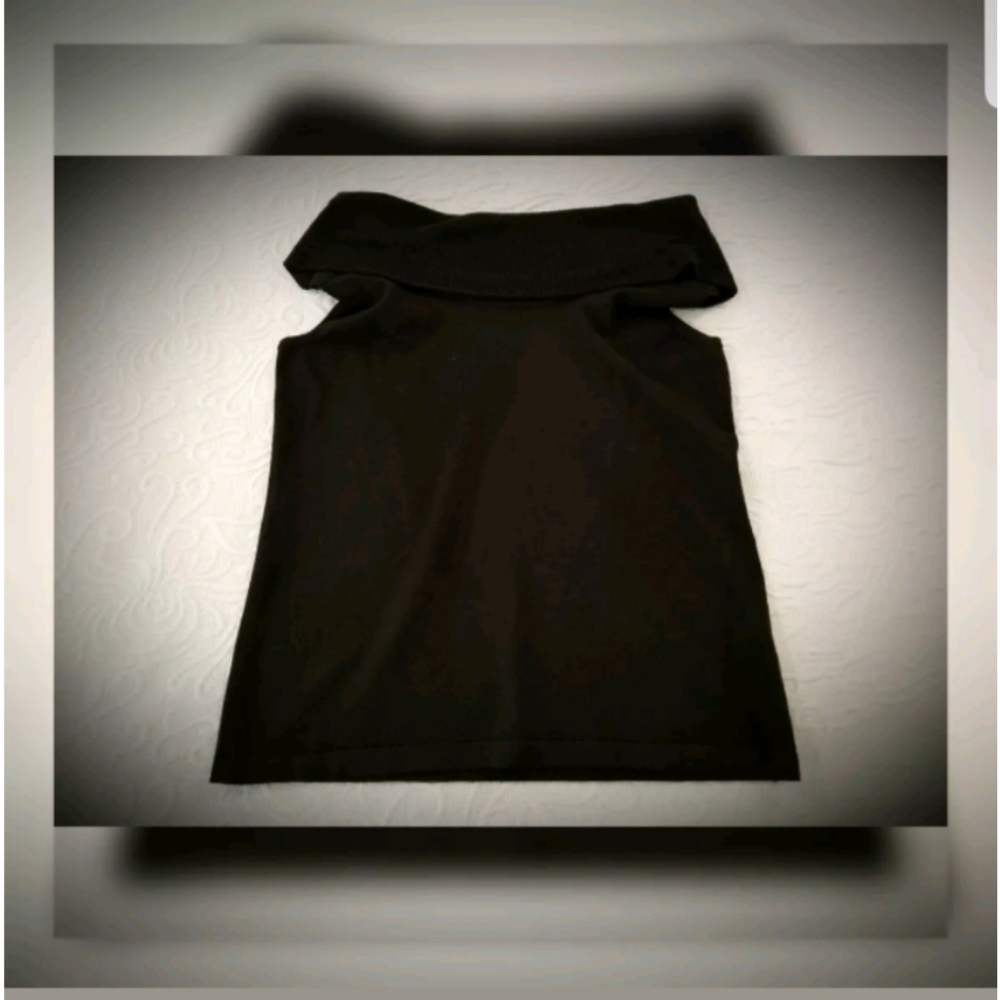 Chico's black sleeveless soft knit sweater Medium